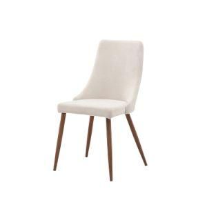 Simple Style Upholstered Seat Wooden Effect Legs Dining Living Room Chair