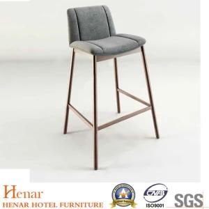 Comfortable Royal Green Fabric/Walnut Finish Bar Stool with Backrest