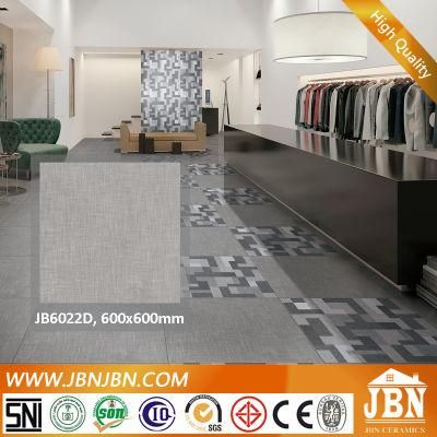 Foshan Manufacture Fabric Design Grey Color Porcelain Rustic Matte Floor Tile (JB6022)