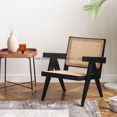 Hot Selling Wood Rattan Home Furniture Dining Chair with Armrest (ZG16-018)