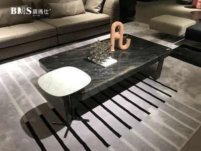 Luxury High Quality Stylish Living Room Rectangle Black Marble Coffee Table