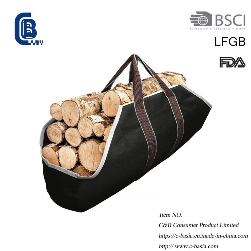 Waterproof Durable Firewood Tote Bag for Outdoor Camping, Large Capacity for Fireplace Wood Rack, Fire Pit Tools, Size Customized