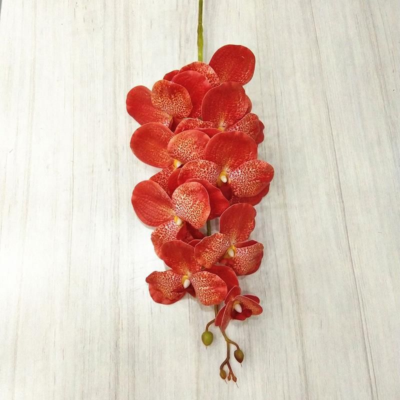 Wholesale Fabric Vanda Orchid Single Artificial Orchids Flower for Weddig Decoration