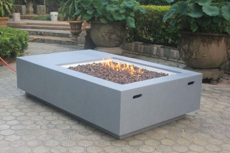 Hurricane Outdoor Gas Furniture Propane Large Fire Pit Table