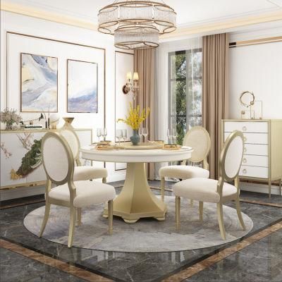 China Sunlink Home Furniture Restaurant Dining Room Furniture Set Luxury Wooden Dining Chair