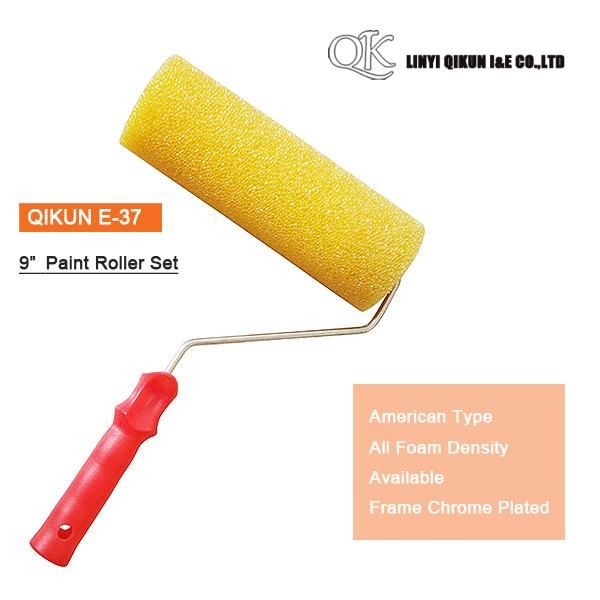 E-32 Hardware Decorate Paint Hand Tools Fabric Cloth 4" Paint Roller with Long Frame Handle