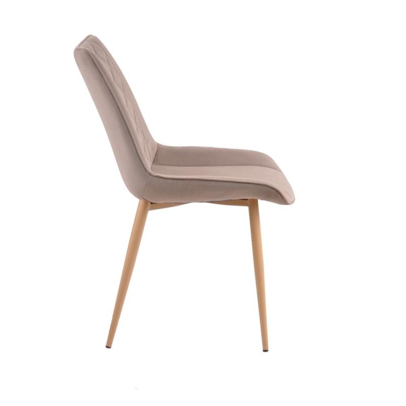 Wooden Legs Soft Touch Fabric Stylish Durable Kitchen Restaurant Dining Chair