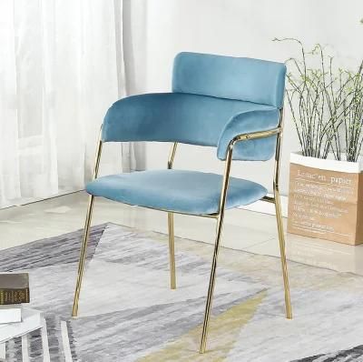 Good Quality Velvet Fabric Upholstered Dining Chair for Dining Room