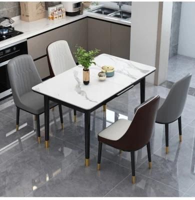 Popular Modern Design Dining Room High Back PU Leather Chair Furniture