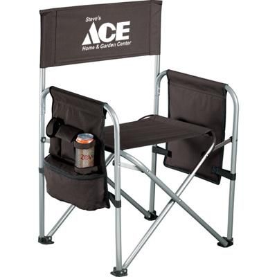 Customized Deluxe Outdoor Portable Folding Camping Director Chair with Side Table and Pocket