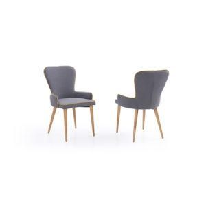 Customized Modern Upholstered Wooden Arm Dining Chair