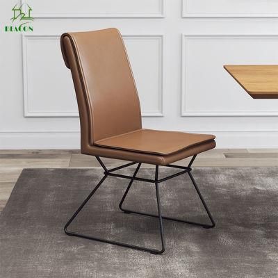 High Quality Velvet Metal Legs Dining Chair