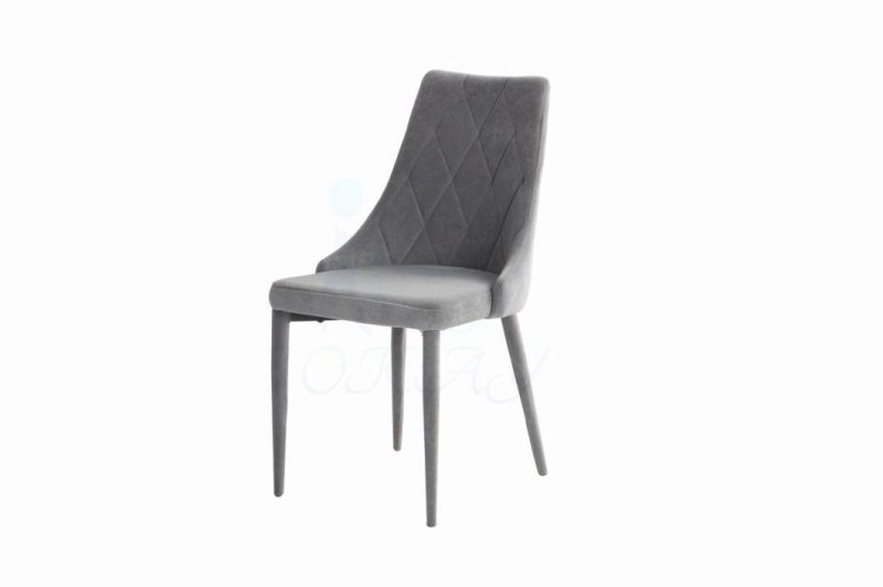 Modern Design of New Design Hot Sale Velvet Dining Chair with Painting Legs for Dining Room