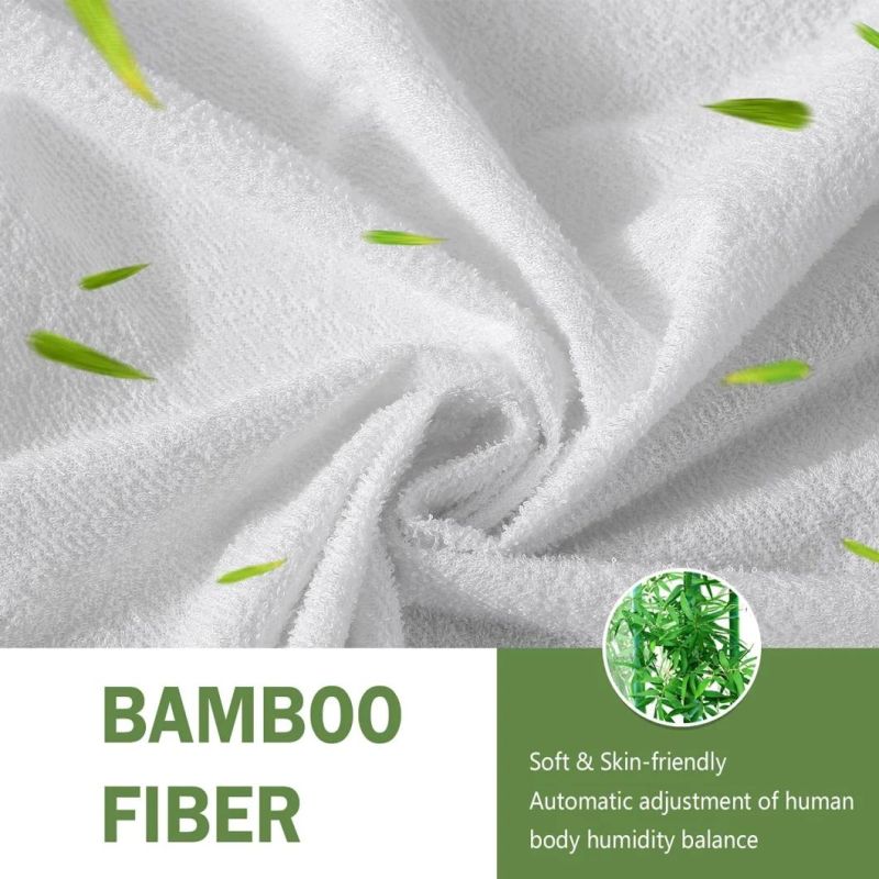 3D Air Bamboo Polyester Fabric Waterproof Ultra Soft Protector Cover Breathable Noiseless Bed Mattress Pad