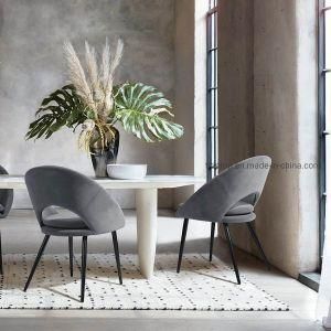 Factory Direct Sale Modern Design Upholstered Fabric Comfortable Dining Chair with Custom Colors