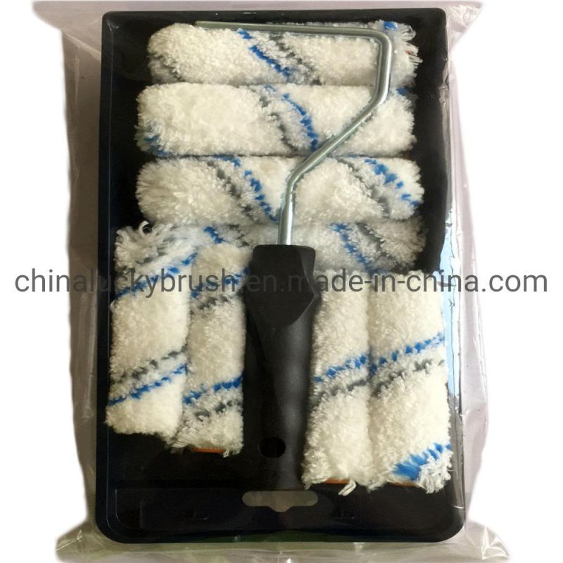 Knitted Polyester Fabric Complete Paint Roller Brush (YY-SJPR007)
