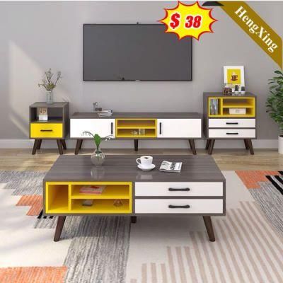 High Quality Modern Home Living Room Bedroom Furniture Wooden Storage Wall TV Cabinet TV Stand Coffee Table (UL-20N0443)