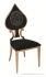 Black Heart Wedding Chair Dining Chair with Gold Stainless Steel Frame