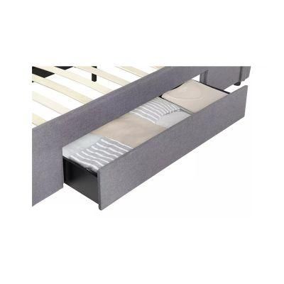 Modern Leather Single Double Size Fabric Bed with Latest Storage Bed Furniture