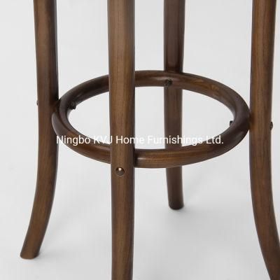 Solid Wood Cane Webbing Seat Rattan Beech Bar Stool