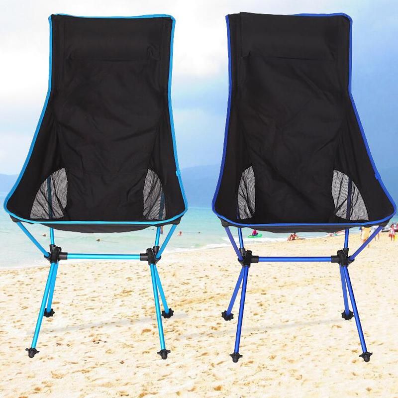 Outdoor Camping Folding Chair Ultralight Portable Fishing Beach Moon Chairs Camping Travel Picnic Tools Ultralight Folding Chair Esg15096