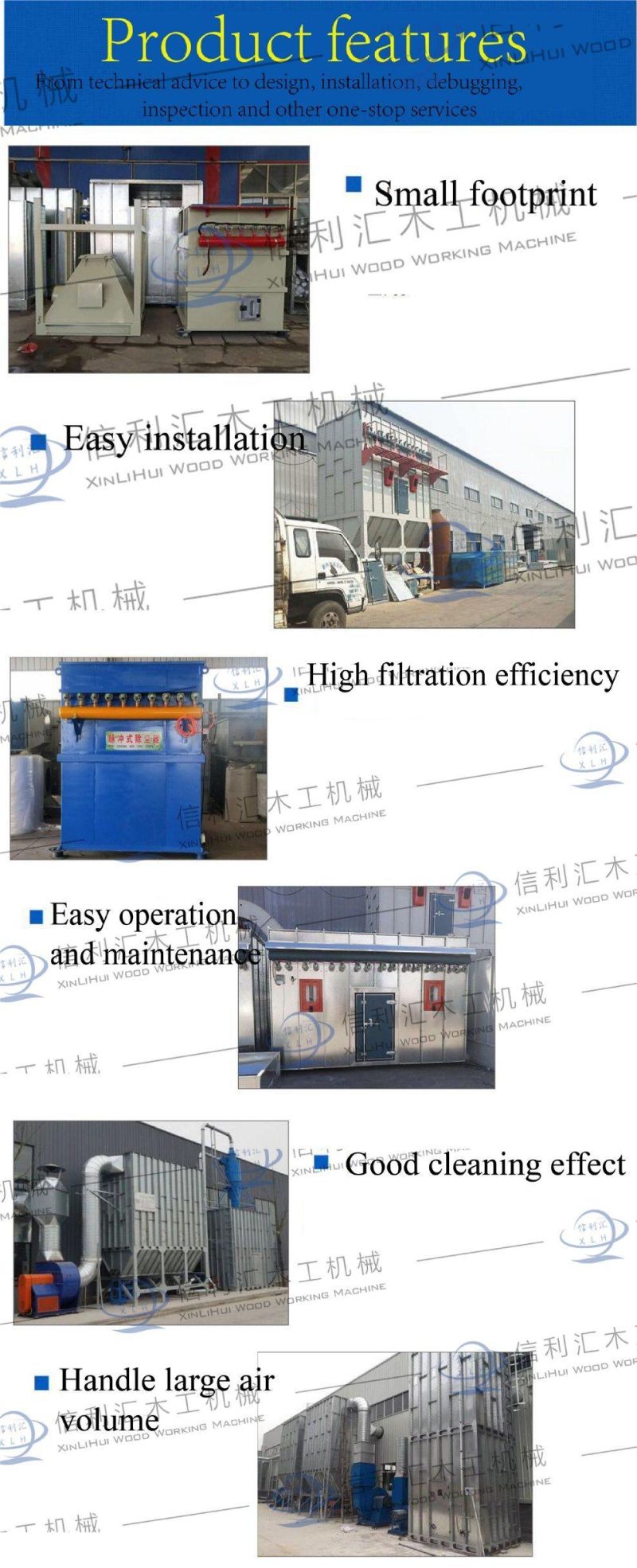 Cheap Cost High Efficiency Cyclone Carbon Steel Cyclone Dust Collector Small Diameter Cyclone Dust Collector Machine Plant Dust Cleaner Cyclone