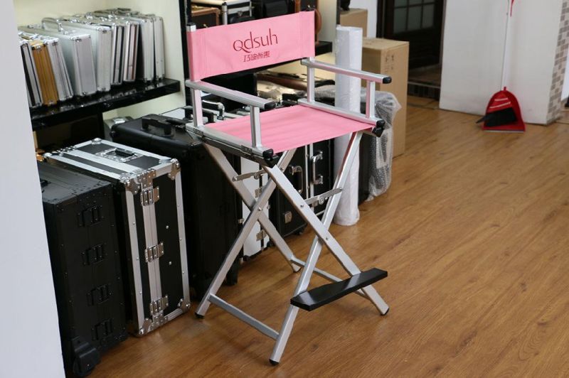 Folding Salon Barber Chair Aluminum Makeup Chair Beaurty Artist Chair