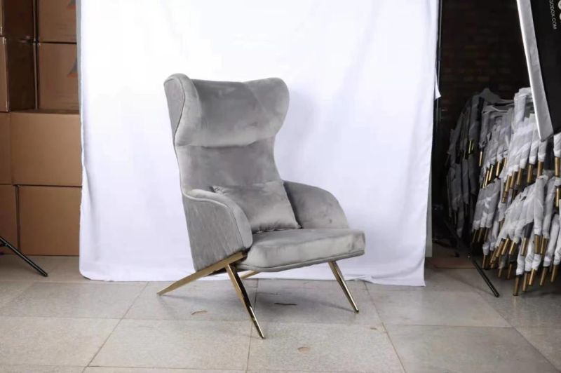 Classical Design Living Room Furniture Velvet Sofa Chair