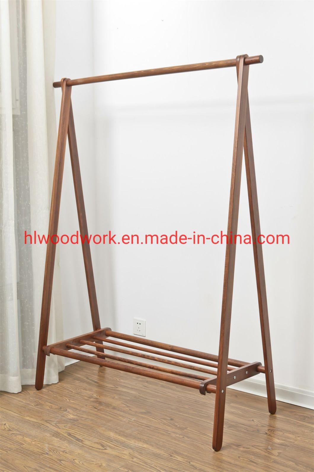 Beech Wood Stand Coat Rack Stand Hanger Foyer Furniture Brown Color Fence Style Living Room Coat Rack Entrance Hall Coat Rack