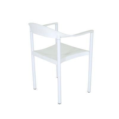 2021 Hot Sale China Wholesale New Plastic Chair with Armrest Stackable Dining Chair
