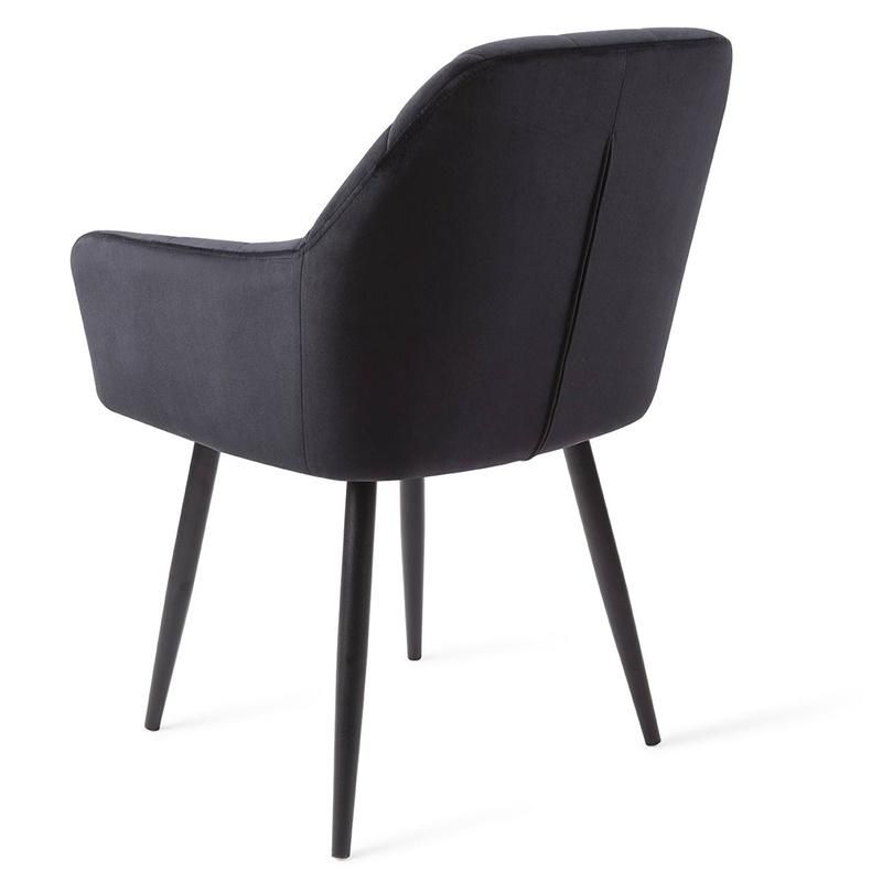 Home Luxury Modern Velvet Metal Dining Room Set Furniture Table Chairs
