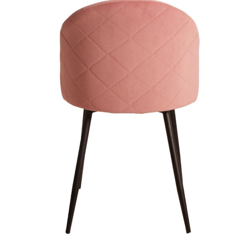 Pink Round Back Fabric Chair Pink Dining Chair Velvet