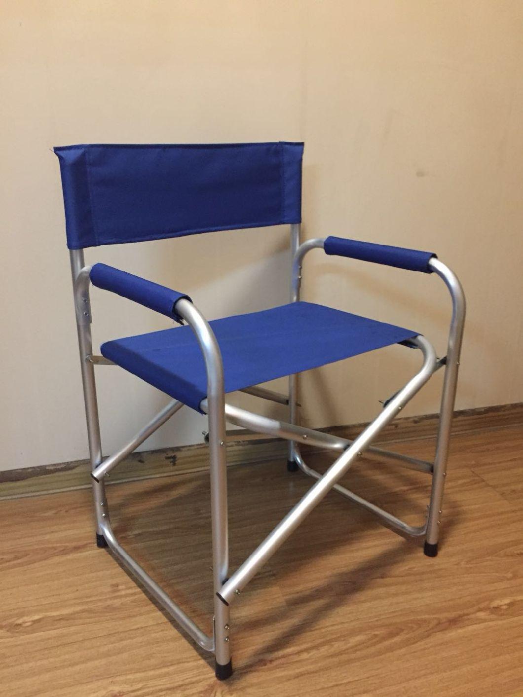 Royal Blue Folding Chair, Director Chair for Beach, Camping Indoor and Outdoor Aluminum Frame