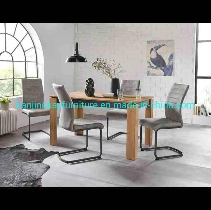 Hot Selling Cheap Chair Black Chrome Plated Metal Legs PU High Back Dining Chairs Kd Home Furniture