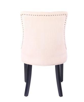 Modern Furniture Classic Dining Wood and Fabric Tufted Upholstered Side Restaurant Dining Chair