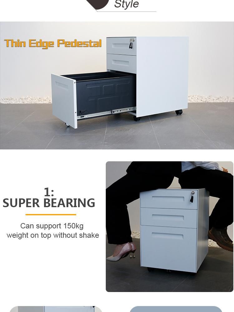 Switzerland Drawer Mobile Storage Pedestal Cabinet for Office Storage and Filing