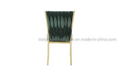 Luxury Restaurant Furniture Contemporary Nordico Silla Black Velvet Stainless Steel Base Dining Room Chairs with Gold Finish