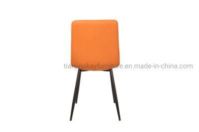 European Design Dining Room Furniture Ergonomic PU Steel Leg Dining Chair
