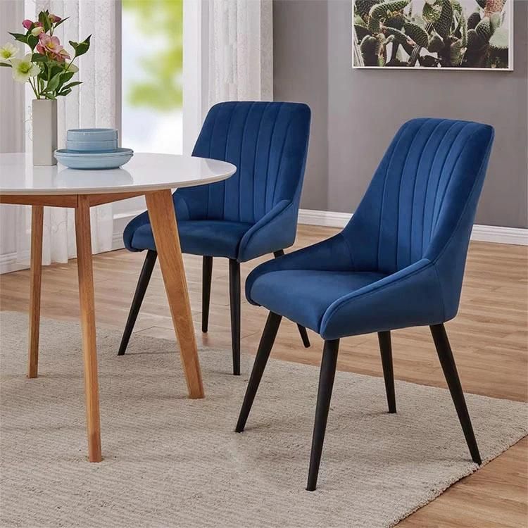 China Wholesale Modern Home Furniture Set Restaurant Velvet Upholstered Dining Chairs for UK Market