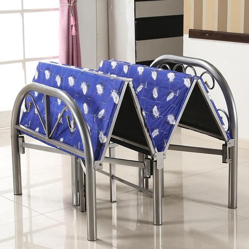 Modern Wedding Event Metal Stackable Steel Hotel Bedroom Folding Bed