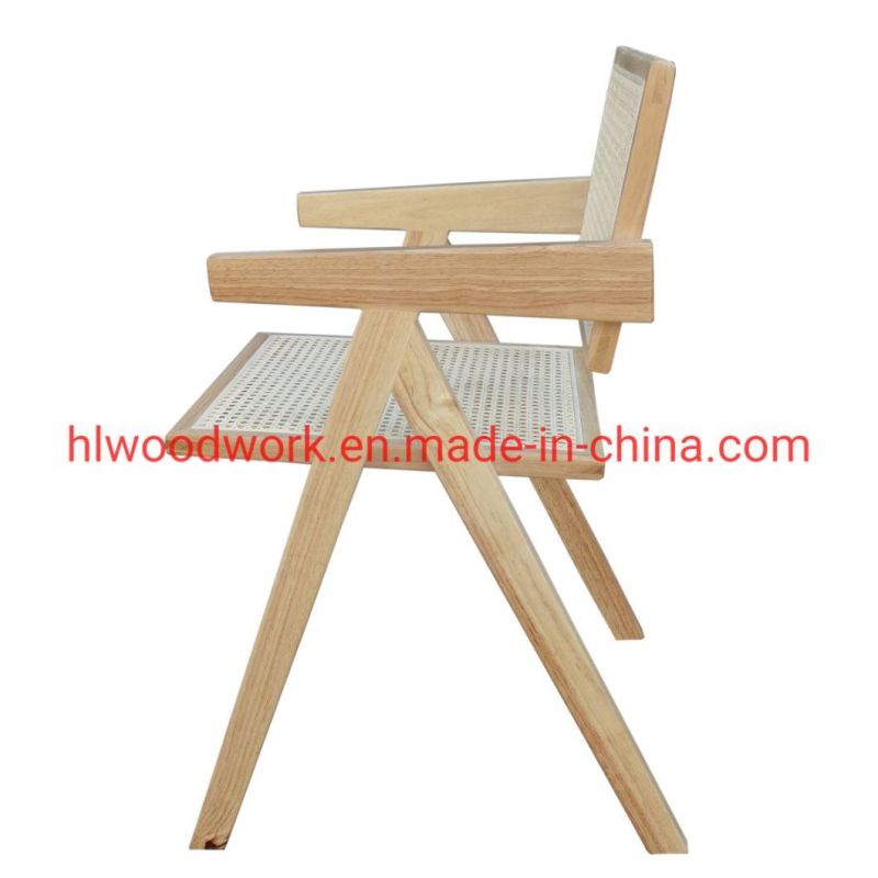 K Style Rattan Chair Dining Chair Ash Wood Frame Natural Color Outdoor Chair Resteraunt Chair Hotel Chair Dining Chair