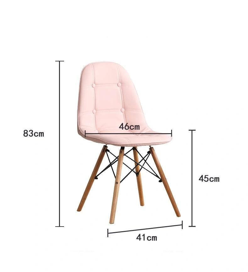 Colorful PU Leather Wooden Frame Restaurant Furniture Dining Chair