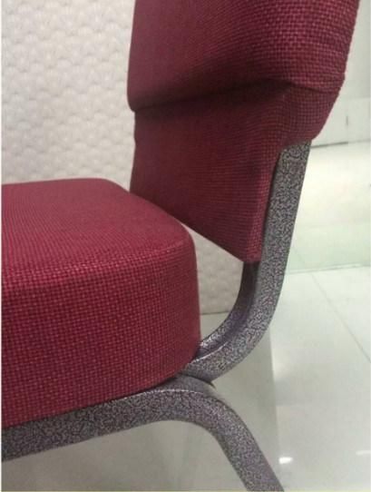 Fabric Modern Religion Indoor Metal Meeting Dining Silla Church Chair