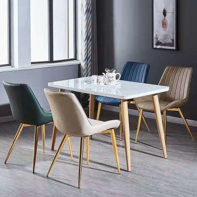 Low MOQ Metal Frame Leather Dining Chair