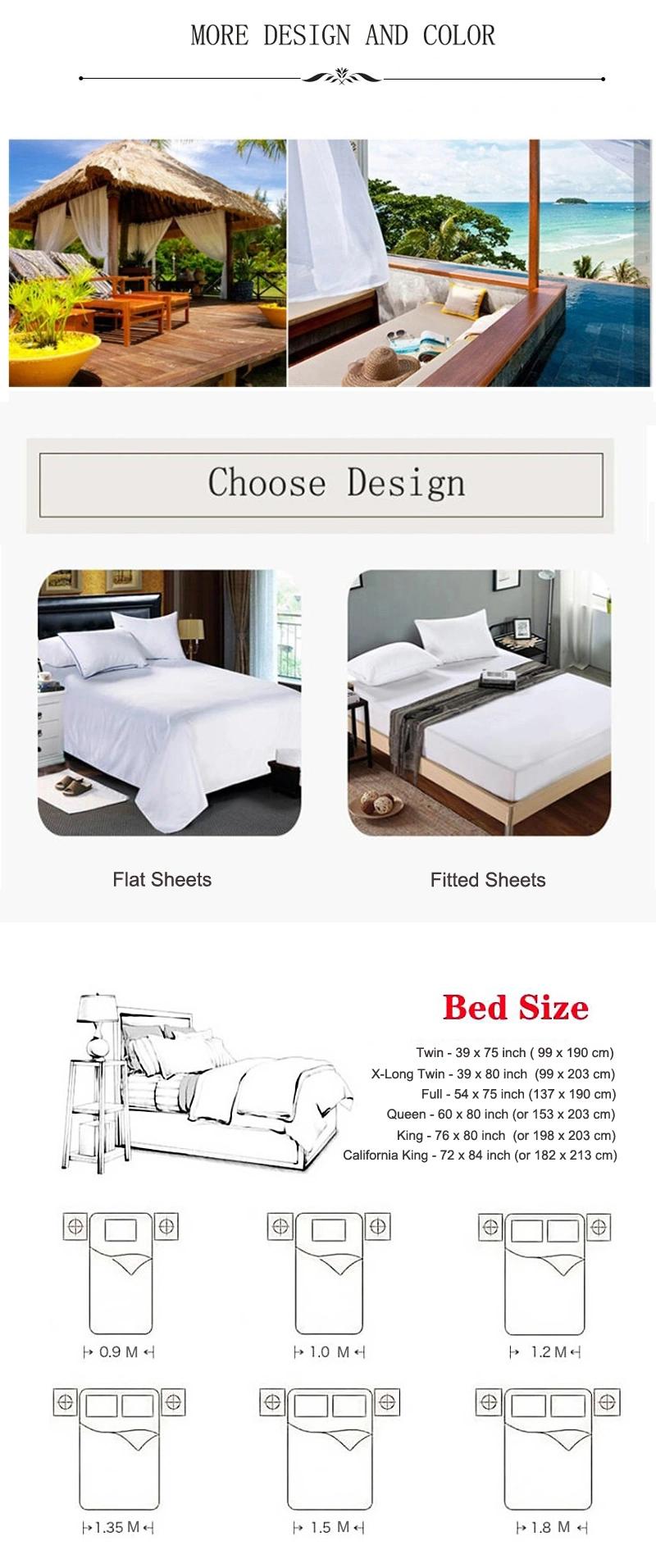 Good Quality Room Cotton Brushed Fabric Fitted Cover Durable Double Bed