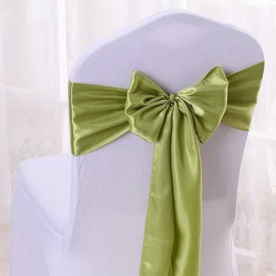 Cheapest Greatful Satin Self Chair Sash Decorative Ribbon Chair Back Ribbon DIY Bow Ties for Wedding Party Event