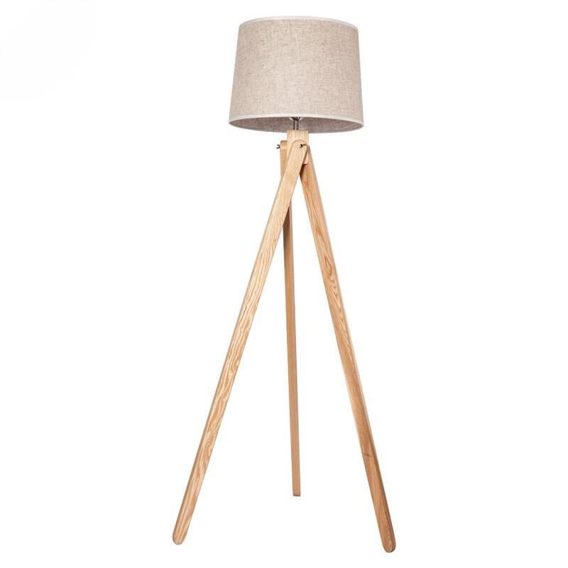 Home Lighting Fabric Lamp Shade Wooden Standing Chinese Floor Lamp (WH-WFL-11)