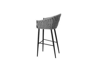 Modern New Design High Quality Dining Furniture Fabric Rope Bar Stools