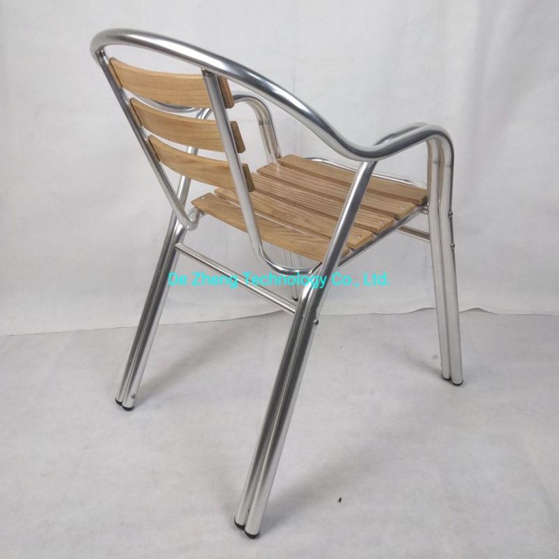 Wholesale Stock French Bistro Restaurant Leisure Patio Wooden Dining Outdoor Chair