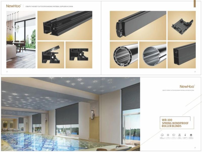 Metal Shutter Exterior Decorative High Performance Aluminum Exterior Blind Zip Blinds Outdoor Fabric Customized Professional Supplier
